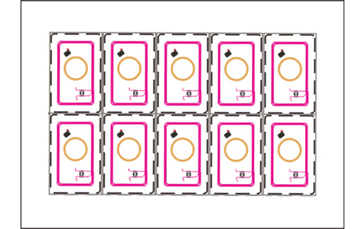 A4 layout combo RFID inlay sheet (en inglés)
